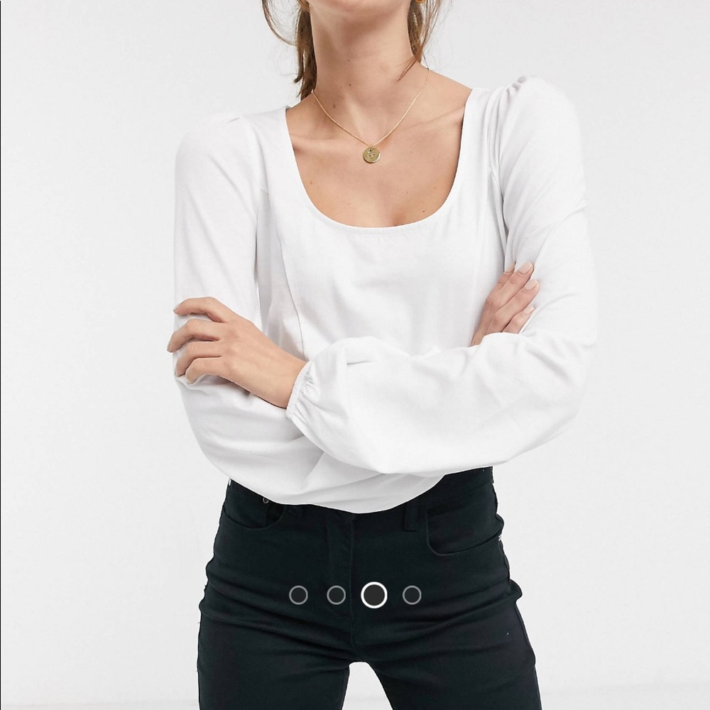 ASOS ruched long sleeve top